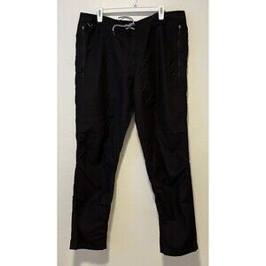 Roark Revival Men's Layover Travel Pants Size 38 40x30 Black Travel Zip Pockets